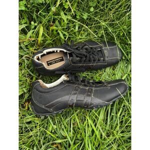 Skechers Black Casual Sneakers Men’s Size 13 Contrast Stitch Retro Style